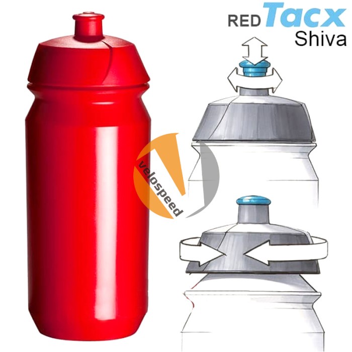 TACX Shiva RED 500cc Water Bottle - Botol Minum Bidon Sepeda MERAH