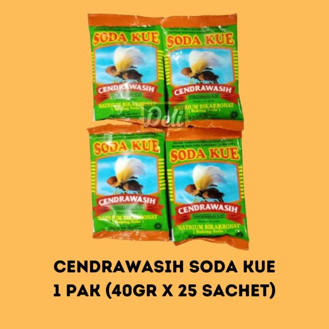 

{{{{}}] Cendrawasih Soda Kue Sachet 1 PAK (40grx25 sachet) Baking Soda Sachet