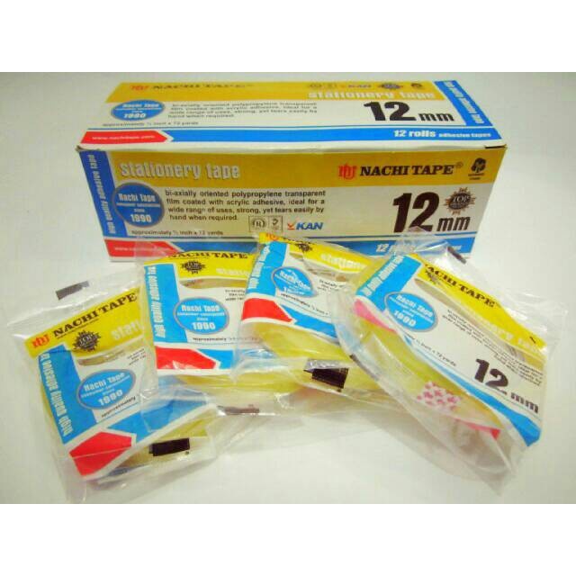

Nachi Solasi / Selotip / Stationery Tape 12 mm - 1/2 inch x 72 yards