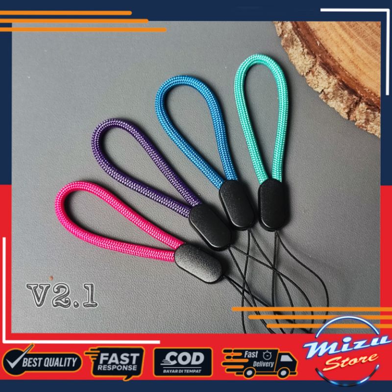 V2.1 FINGER TALI GANTUNGAN HP/WRIST STRAP PARACORD LANYARD HANDPHONE/USB/FLASHDISK/KAMERA/ID CARD/Mo