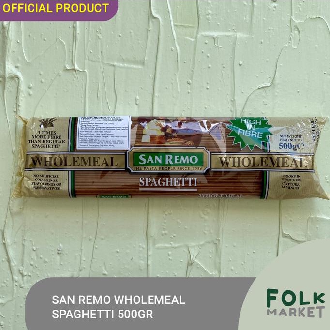 

Buruan beli] SAN REMO Wholemeal Spaghetti 500gr - Sanremo Spageti Whole Meal