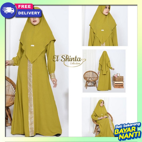 Jilbab Dan Gamis Gamis Syari Plus Khimar Ghamis Terbaru Korean Style Baju Wanita Muslimah Gamis Leba