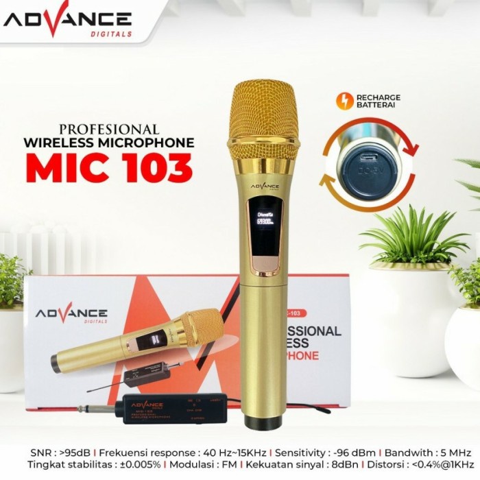 Terlaris mic wireless advance 103 mic bluetooth SALE