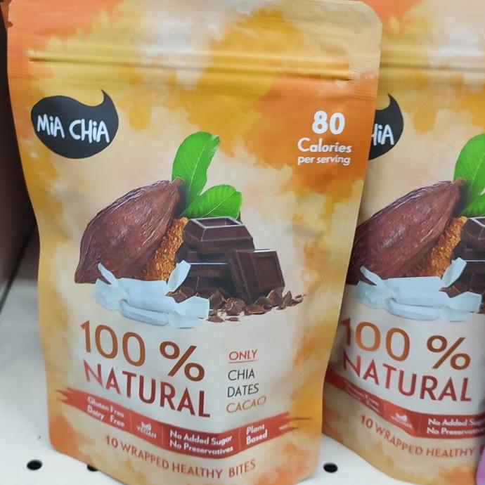 

$+$+$+$+] MIA CHIA CHOCOLATE SNACKS 100 GR ONLY CHIA DATES COCOA