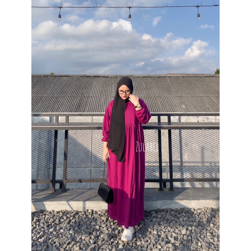 [SYAR'I TILL JANNAH] Nuwa Midi Dress Katun Combed Busui Dan Non Busui