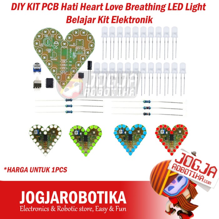 ] DIY KIT PCB Hati Heart Love Breathing LED Light Belajar Kit Elektronik