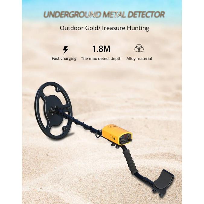 Pendeteksi Logam Underground Metal Detector Finder Hitam St944 Tianxun