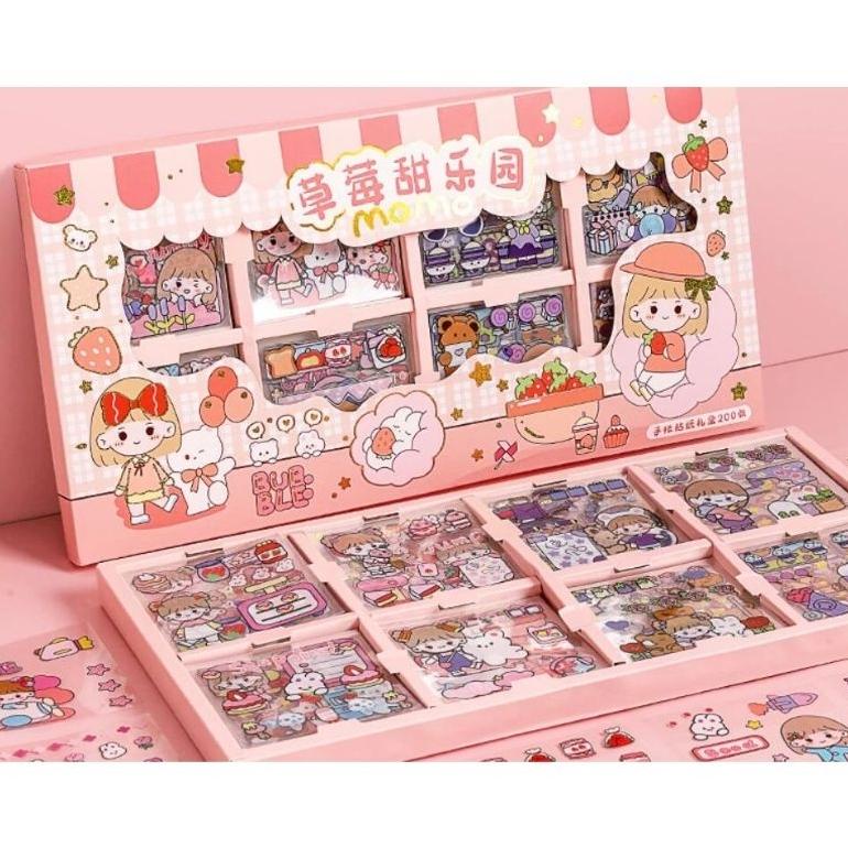 

Original Sticker Stiker Anak Anak Momo Viral Box Besar Isi 200 Pcs BisaCOD