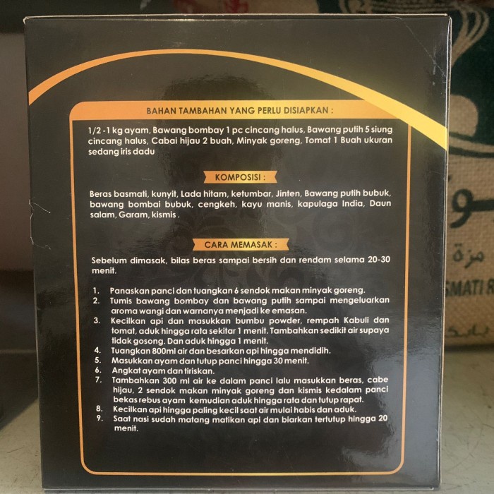 

Merhan Paket Nasi Kebuli Kabuli Basmati Bumbu Kering Kabuli Ins