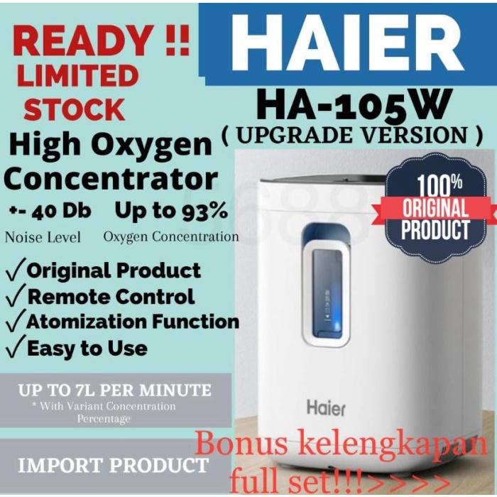 Ready  Haier Ha-105W Oxygen Concentrator ( Upgrade Version )