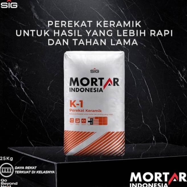 Mortar Indonesia K1 Perekat Keramik 25kg Mortar K-1 25kg Lem Keramik Ready Stok