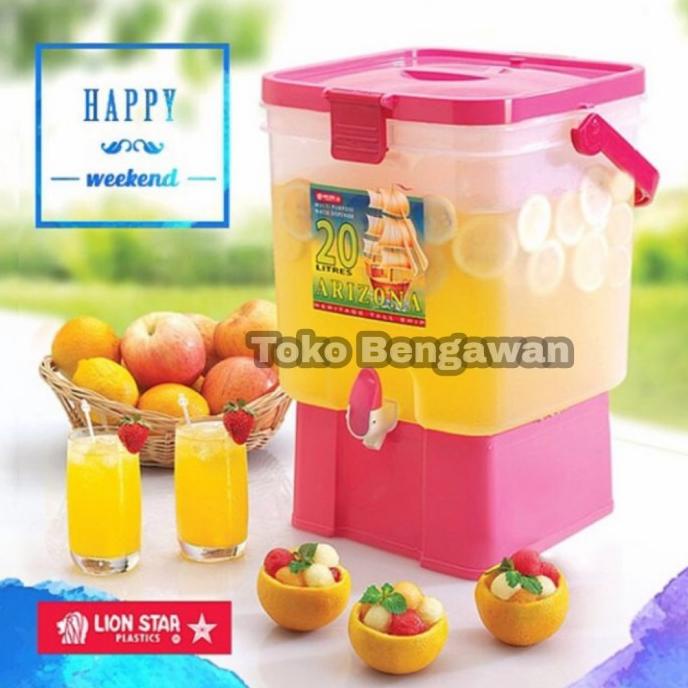 populer] LION STAR ARIZONA Dispenser Air [20&27 Liter] Tempat Es Jus/Sirup/Teh