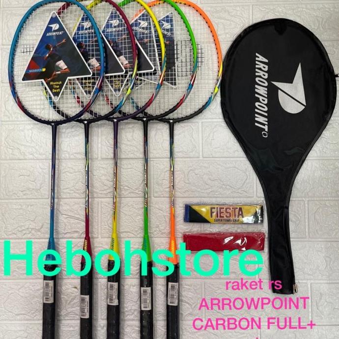 Raket Rs Arrowpoint Galaxy Full Carbon 10/20/30/50/60 +Tas+Grip Ori Berkualitas