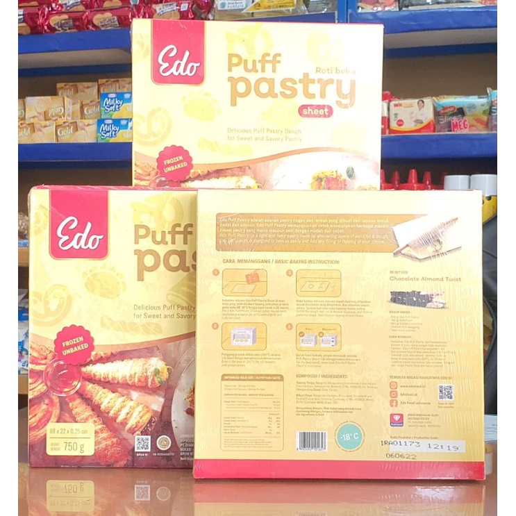 

Puff Pastry Edo 750Gr / Kulit Pastry Edo / Puff Pastry Edo / Kulit Zuppa Soup Edo / Puff Pastry