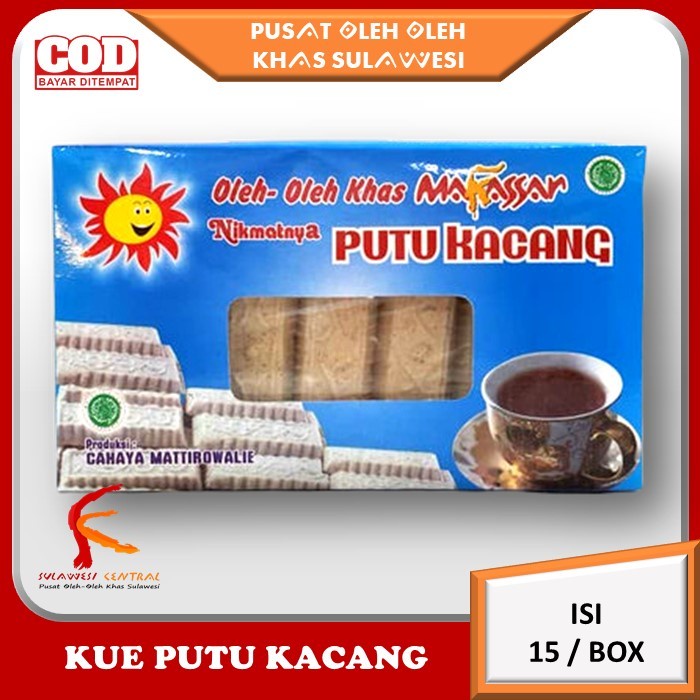 

Kue Putu Kacang Kotak Panjang Khas Sulawesi Isi 15 Biji
