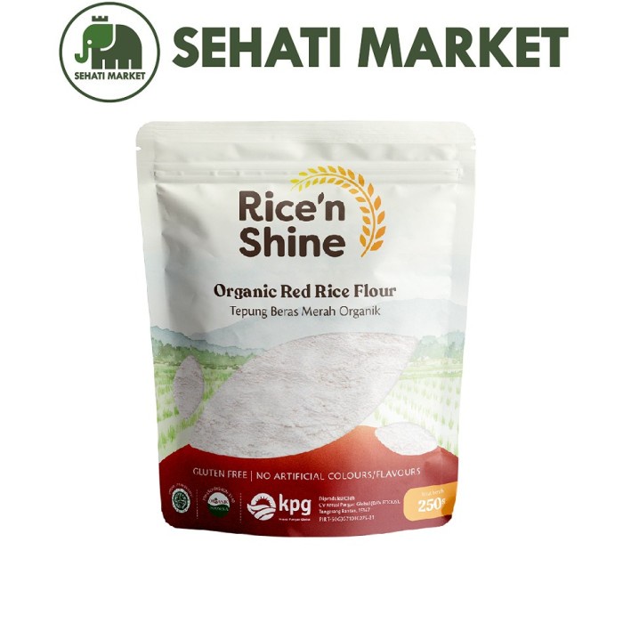 

Rice N Shine Organic Red Rice Flour Tepung Merah Organik 250 G