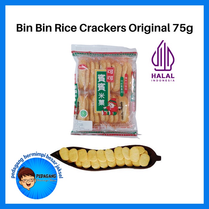 

Bin Bin Rice Crackers Original Flavour 75Gr Biskuit Original