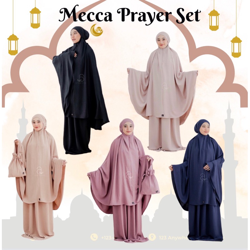 [Terbaru] Mukena Mecca 3In1 Prayer Set Crinkle Azmeela Gallery [Terlaris]