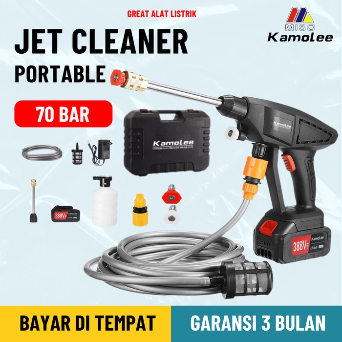 Kamolee-Set Alat Cuci mobil Portable Jet washer water spray Gun