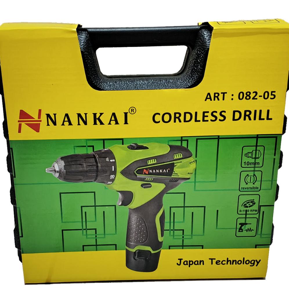 COD HARGA diskon Nankai Japan Technology Mesin Bor cordless Besar 10 mm Baterai 12V 12 Volt Plus Acc Berkualitas