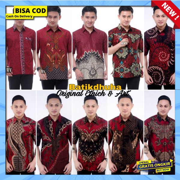 Kemeja Batik Terbaru2024Ksmeja Kekinian Tunangan Kemejq Formal Batij Laki Laki Modern Kemeka Barik D