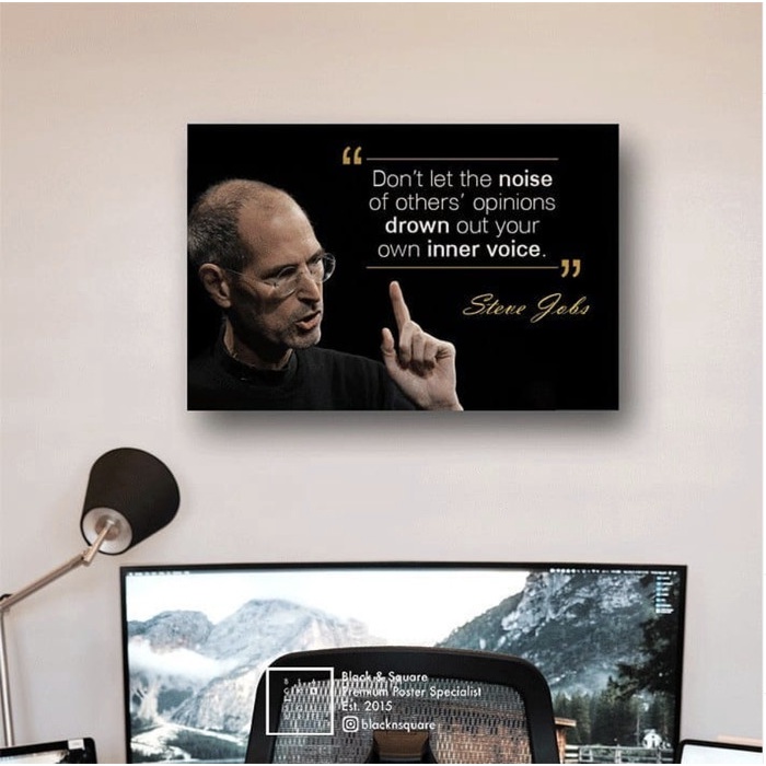 Steve Jobs Quotes - Premium Poster + rderless Frame - Size 60x40cm