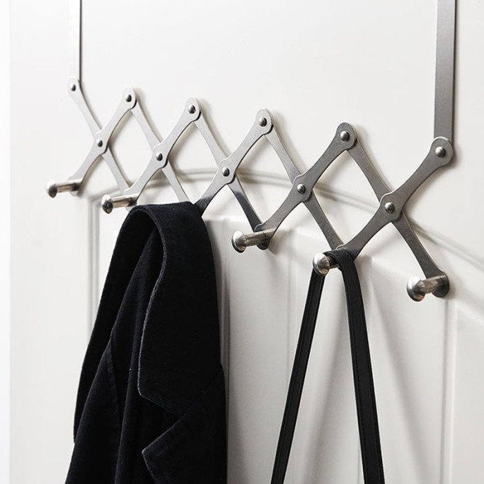 HOOK TEMPEL DINDING GANTUNGAN BAJU BELAKANG PINTU HANGER KAPSTOK BAJA
