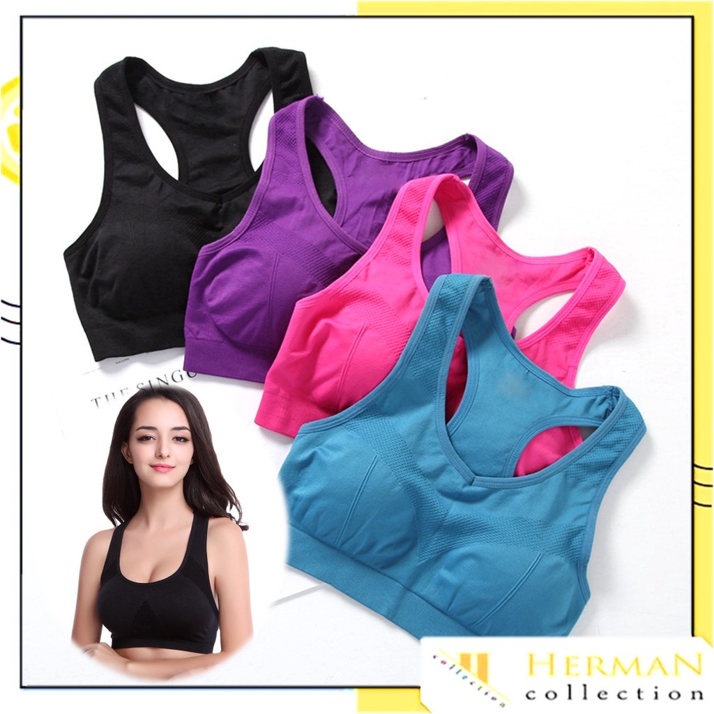 HC Bra Sport Wanita Tanpa Kawat 6555 Bh Sport Gym Tank Top Olahraga Bra Fashion Wanita t