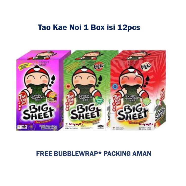 

Tao Kae Noi Big Sheet / Rumput Laut Isi 12 1Box