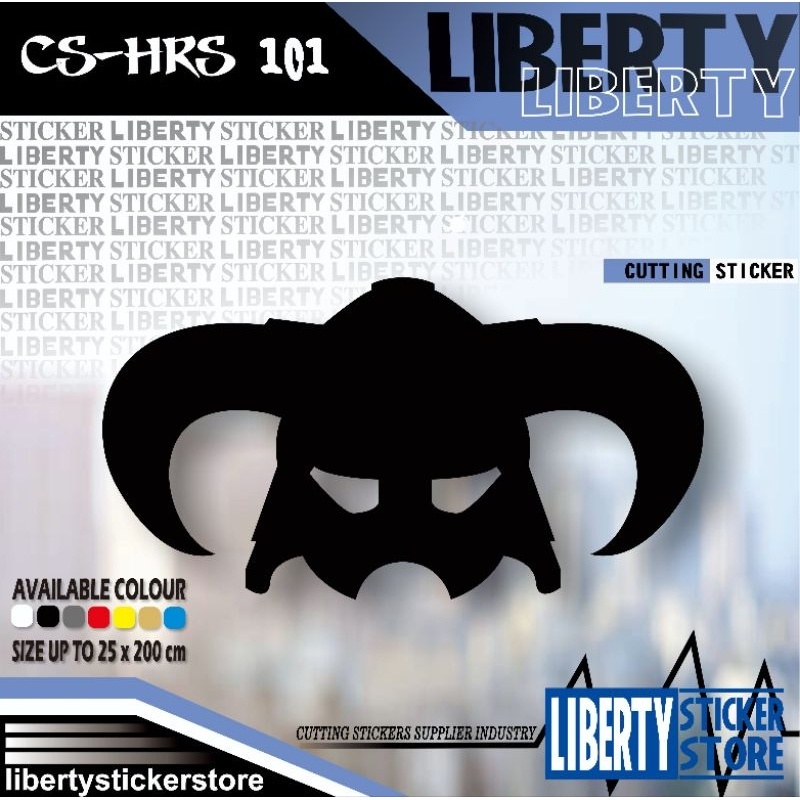 Cutting sticker skyrim iron helmet logo l Cutting stiker skyrim iron helmet logo l Cutting sticker i