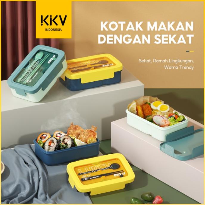 TERLARIS KKV 40000KM Lunch Box Kotak Makan Tempat Bekal Sendok Sumpit 850ml