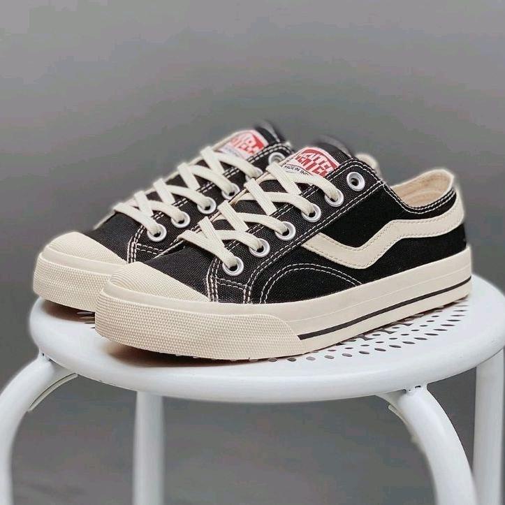 Virall Sepatu Ventela Public Low Original Black - Natural - Sepatu Pria Ventella Original Hitam Puti