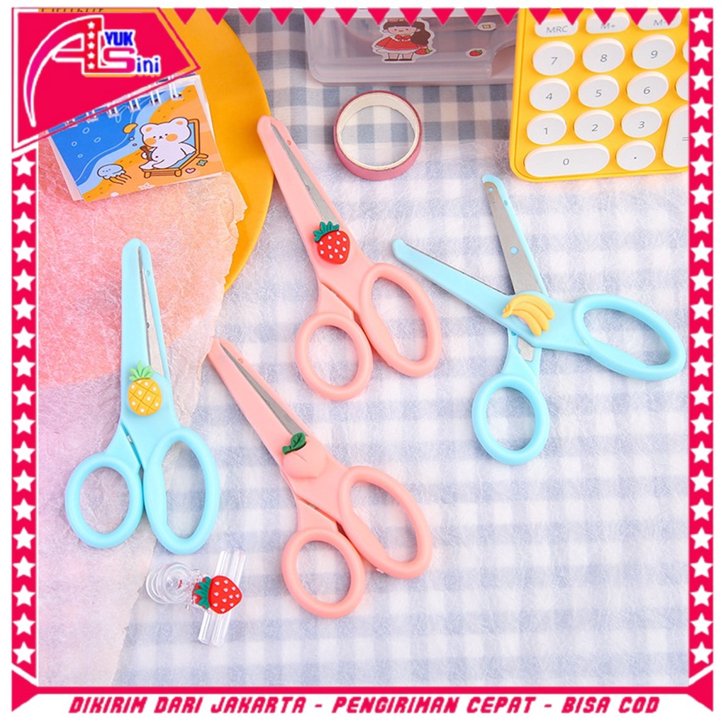 

AS Gunting Lucu Alat Tulis Anak Sekolah Kartun Diy Kertas Buatan Tangan Kantor Kecantikan Portabel Portabel Portabel Scissors