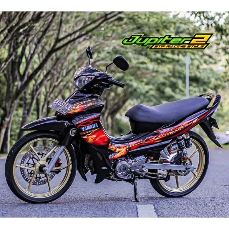 Striping lis sticker standar ORI yamaha jupiter z 2008 2009 hitam stiker Jupiter Z Hitam 2008 2009