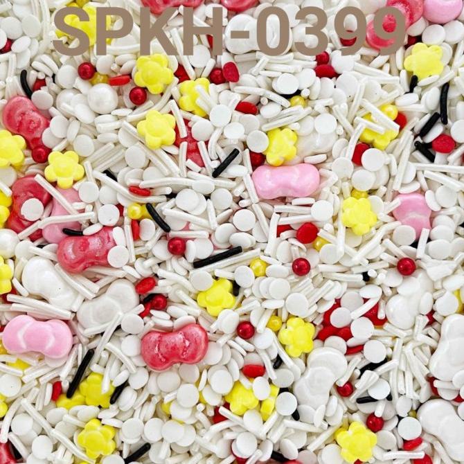 

SPKH-0399 Sprinkles springkel trimit 500gr bunga meses putih pita