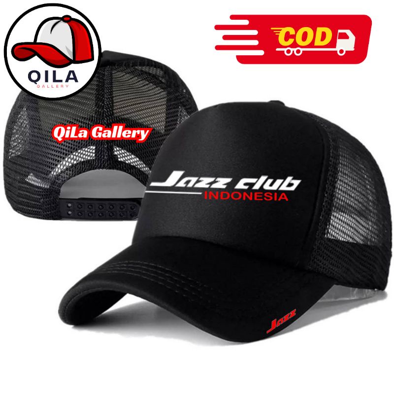 QiLa Gallery Topi Trucker HONDA JAZZ - Topi Distro HONDA JAZZ Logo - Topi HONDA JAZZ Premium - Topi 