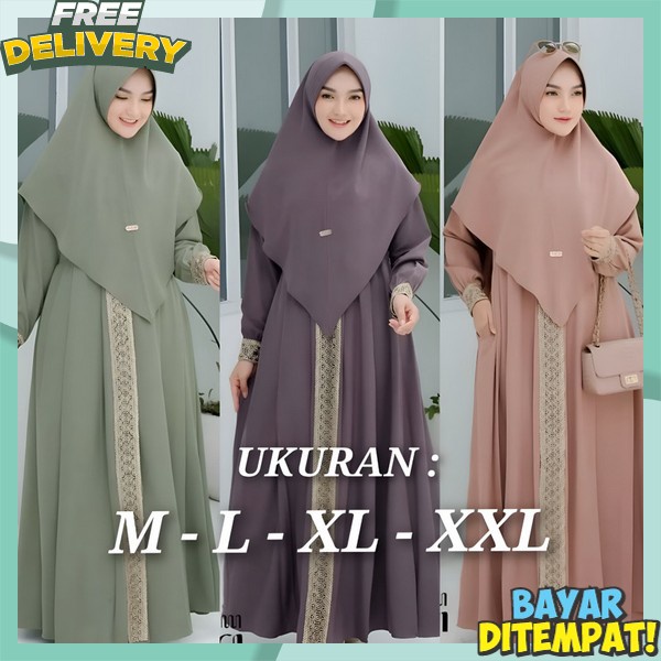 Gamis Lebaran Gamis Idul Fitri Dress Wanita Gamis Lebaran Gami Ibuk Busui Pesta Elegan Gsmis Muslim 