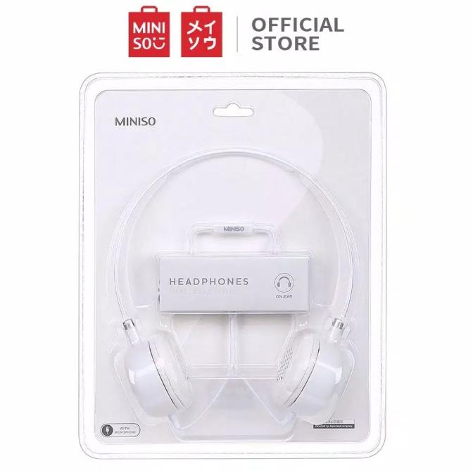 MINISO Headset Earphone Headphone Dilipat Portable Simple Lucu