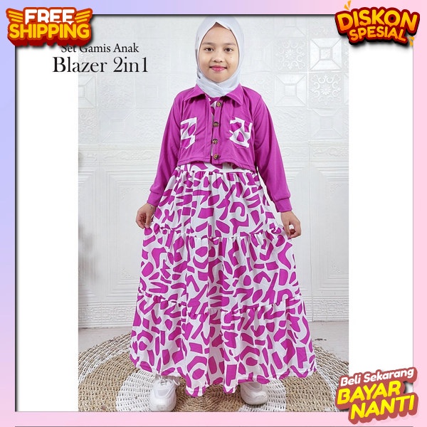 Gamis Anak Kekinian Ghamis Buju Pakaian Gamus Kid`S Bj Keds Muslim Usia Tanggung Muslim Pakaian Musl