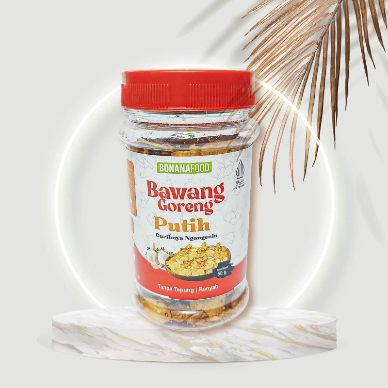 

bawang goreng putih original bonanafood 50gram gurih&lezat