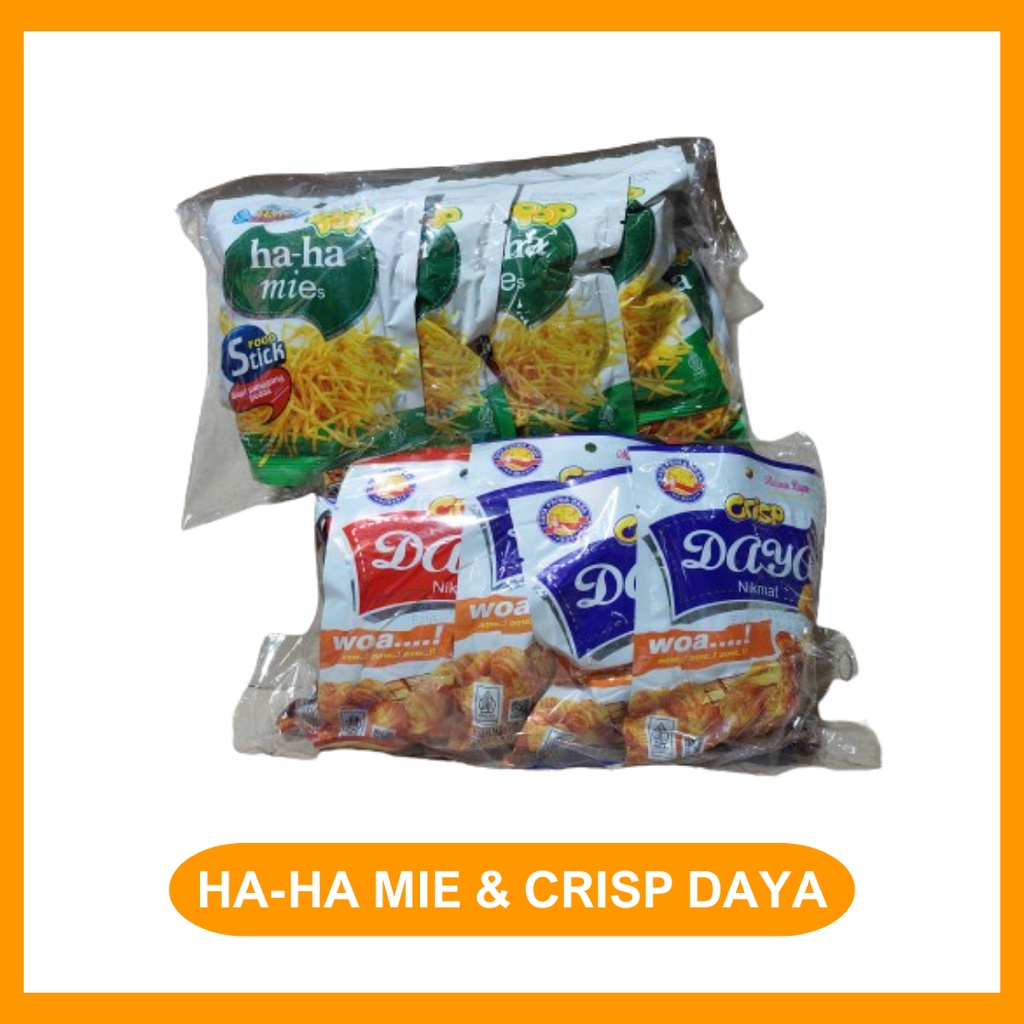 

POP HA-HA MIE FOOD STICK DAN CRISP DAYA - JAJANAN ANAK- CEMILAN ENAK- SNACK MURAH- MAKANAN RINGAN