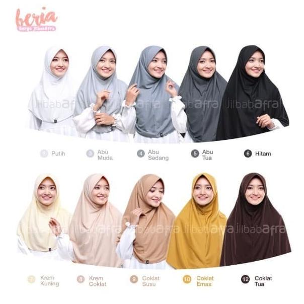 Terbaik Jilbab Afra Beria Ungu Tua Kerudung Instan Polos Bergo Antem Pengiriman Cepat