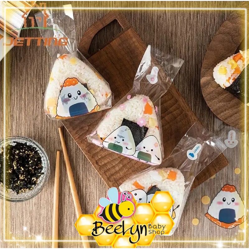 

BEELYN - plastik onigiri motif lucu / plastik pembungkus onigiri 1 pack isi 50lembar