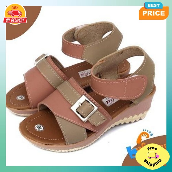 Samdal Anaj Cwek Simple Modern Samdal Bocil Anti Licin Swndal Keseharian Anak2 Bermain Sandal Amak B
