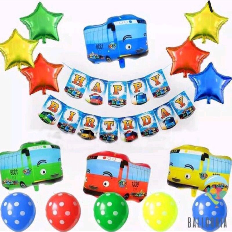 Set Dekorasi tayo/mobil tayo/balon foil tayo