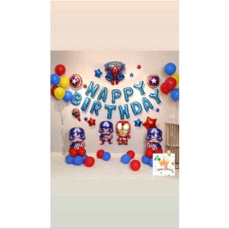 Dekorasi Avengers/dekorasi ultah/dekorasi anak cowo