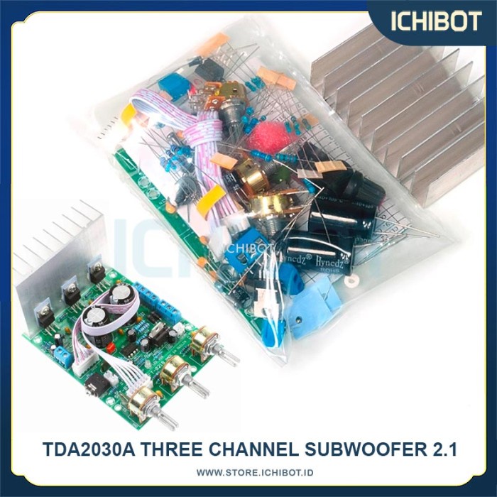 TDA2030A Three Channel Subwoofer 2.1 Power Amplifier LM1875 Kit TDA