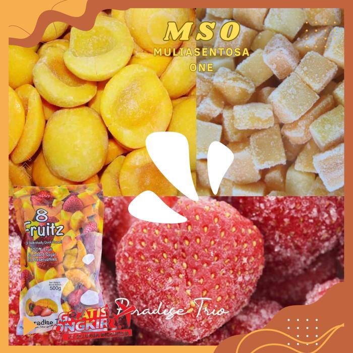 

FROZEN IQF PARADISE TRIO BEKU (STRAWBERRIES,MANGO&YELLOW PEACH )500 GR BEST QUALITY PRODUCT !!