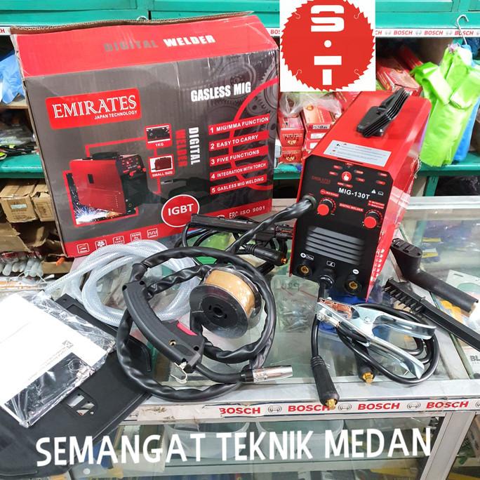 HARGA DISC - MESIN TRAFO LAS MIG MIGi TIG STAINLESS MMA TANPA GAS CO2 130A EMIRATES