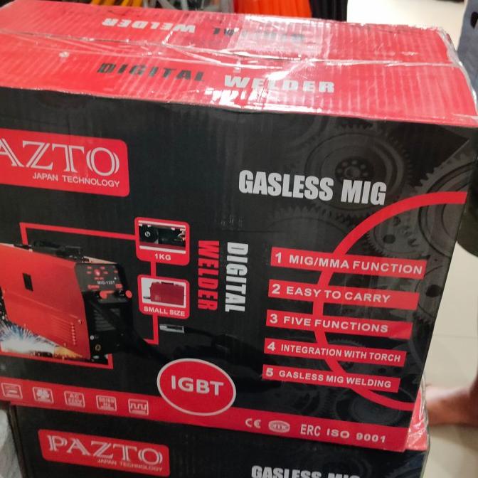 BEBAS ONGKIR - Trafo Las Argon Emirates Mig 120 iGBT tanpa CO2 Migi Mag merk Pazto